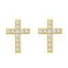 Gold Cross Stud Earrings for Women,Initial Letter Cross Earrings Gifts