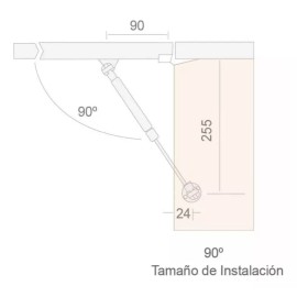 Herrajes Guerrero Pistón Amortiguador De Gas Para Puertas Paquete De 2