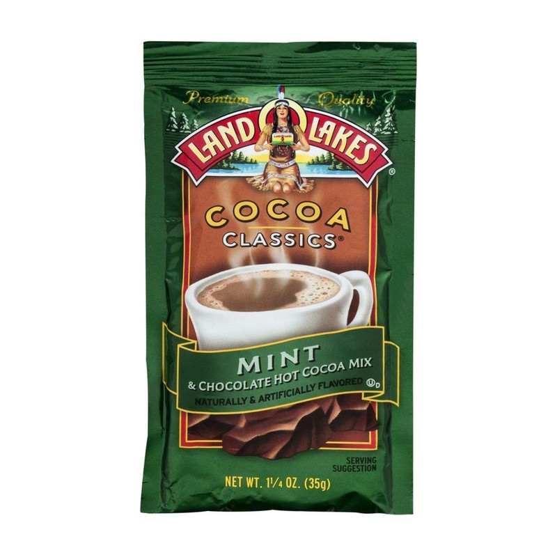 Land O' Lakes Hot Cocoa Mix, Mint, 1.25 oz (35g),
