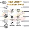 Stainless Steel Cooking Utensils Set, 25pcs Kitchen Utensils Set with
