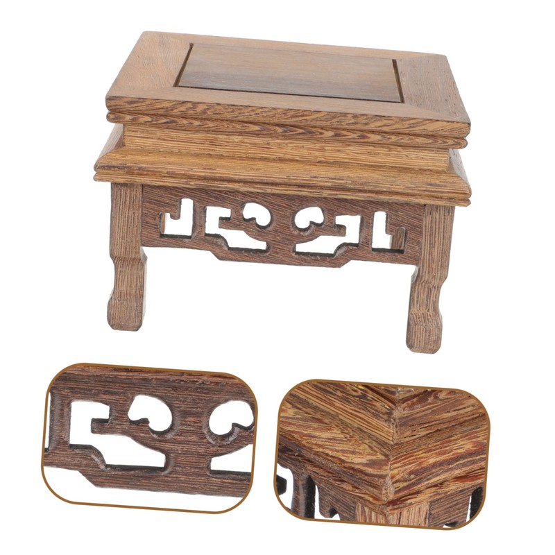 CAXUSD Wooden Planter Stand Rustic Flower Pot Holder for Home