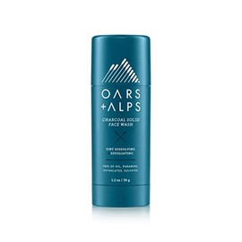 Oars + Alps Face Wash with Activated Charcoal, Easter Basket Stuffer, Dermatologist Tested Exfoliating Facial Cleanser, Travel Size, 1.2 Oz | Oars + Alps