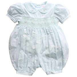 Petit Ami Baby Girls’ French Bubble with Diamond Smocking