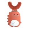Kids Electric Toothbrush U Shaped IPX7 Waterproof Automatic Toothbrush Dinosaur