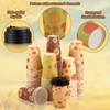 100 Pieces Disposable Coffee Cups with Lids 12 oz Paper