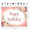 DSAQEFS45E Rose Gold Birthday Backdrop for Girls Women Happy Birthday