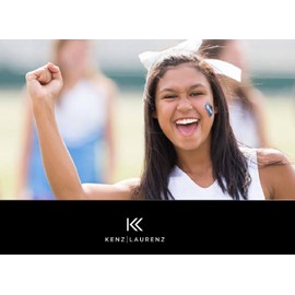 Kenz Laurenz Cheer Bows Cheerleading Softball Gifts, Team Bow with Ponytail Holder Complete your Cheerleader Uniform Strong Hair Ties Bands Elastics for Girls and Women, Red (Pack of 1)