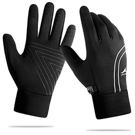 Achiou Winter Running Gloves, Touch Screen Warm Gloves Men & Women, Insulated Anti-Slip Windproof Waterproof Cycling Driving Texting