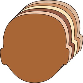 5.5" Face Multicultural Creative Cut-Outs, 31 Cut-Outs in a Pack for Around The World, Unity in Diversity Kids’ Craft Projects for School/Classroom