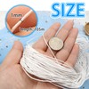 Toaob 105 Metres White Waxed Cotton Cord Wax Cord Cotton