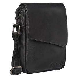 STILORD 'Fridolin' Small Shoulder Bag Men's Genuine Leather Vintage Leather Shoulder Bag Elegant Messenger Bag Handbag Small, black