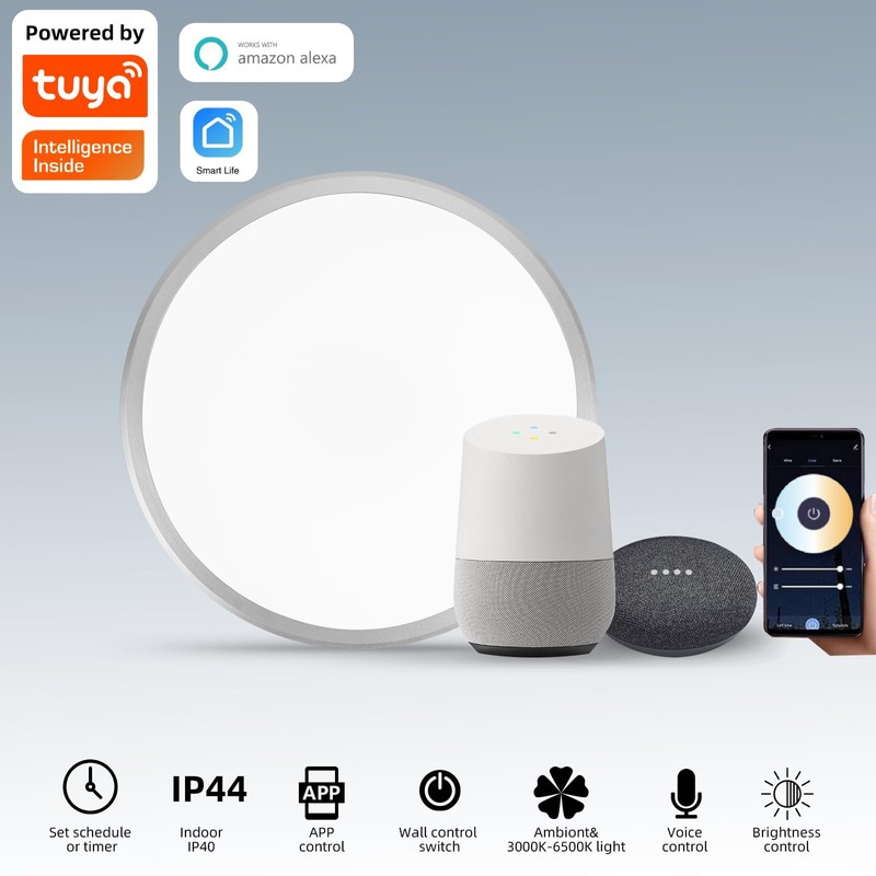 Horevo 24W LED WiFi Smart Ceiling LED Ceiling Light: Modern