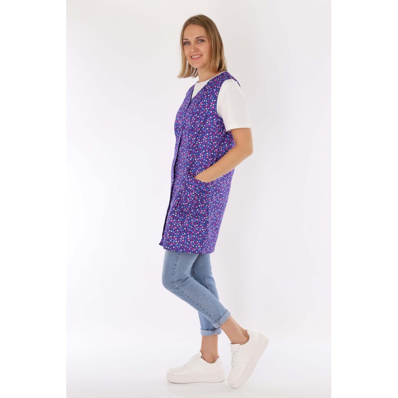 7/8 Tunic Cotton Colourful Apron Short without Sleeves Cooking Apron,