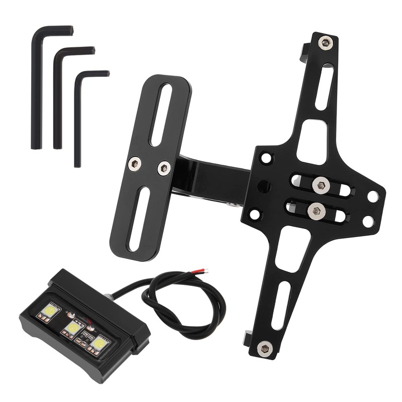 Windance Motorcycle License Plate Bracket,Universal Adjustable Fender Eliminator Kit, CNC
