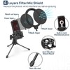 CMTECK USB Microphone, Microphone for PC with Pop Filter &