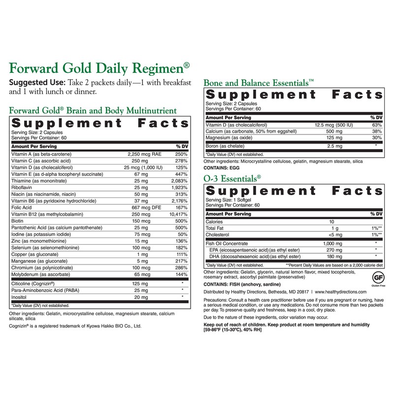 Dr. Whitaker's Forward Gold Daily Regimen Multi-Nutrient Vitamin Supplement for