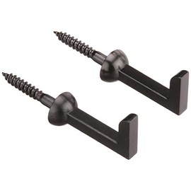 Yamaguchi Yasu Manufacturing Y-7110-2 Wood Receptor Hardware Screw Foot Angle Folding Nails (Black) Small 0.7 inches (18 mm) 2 Pieces