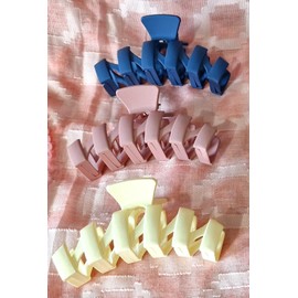 Hair claws for Fine Hair Thick Hair Large Size Matt Clamps Claws For Women Girls For Strong Hold Thick Hair Accessories Set of 3 (Matt B)