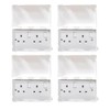 BabySecurity Electric Plug Socket Cover (4 Pack, Double) Prevents Tampering
