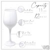 Vikko Decor White Wine Glasses: 11 Oz Fancy Stemware -