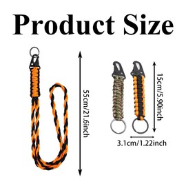 ShigKeu 3 Pcs Heavy Duty Umbrella Rope Lanyard Braided for Paracord Lanyards Nylon Rope Lanyards for Holder Keys Phone