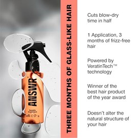 ANSWR Tratamiento capilar con queratina – Tratamiento alisador de queratina de calidad de salón en casa para todo tipo de cabello – Producto antiencre