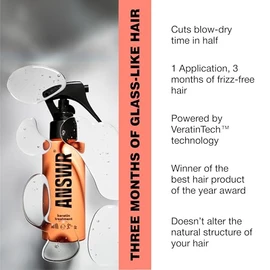 ANSWR Tratamiento capilar con queratina – Tratamiento alisador de queratina de calidad de salón en casa para todo tipo de cabello – Producto antiencre