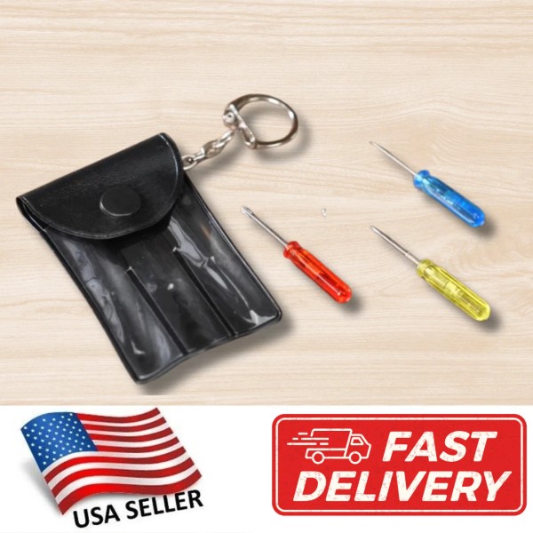 Unbranded Mini Screwdrivers Set of 3, Keychain Great for Small