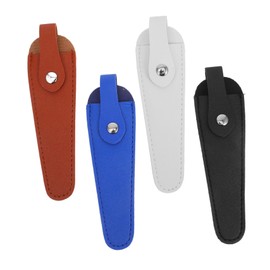 Tofficu 4pcs Sewing Scissors Pouch Pu Leather Scissor Cover Stylish for Hair Crafting Sewing