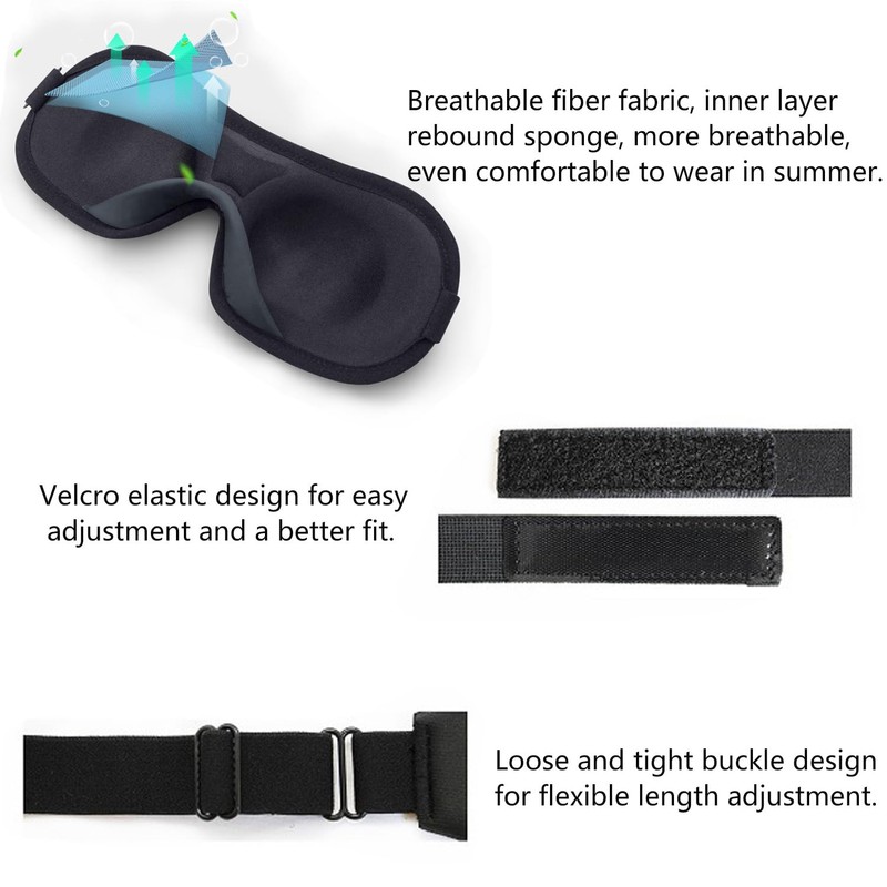 AOOTUERL Breathable 3D Sleeping Mask, Soft Eye Mask, Sleeping Masks,