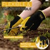 HANDLANDY Work Gloves Men Women Gardening Gloves Cowhide Leather Safety