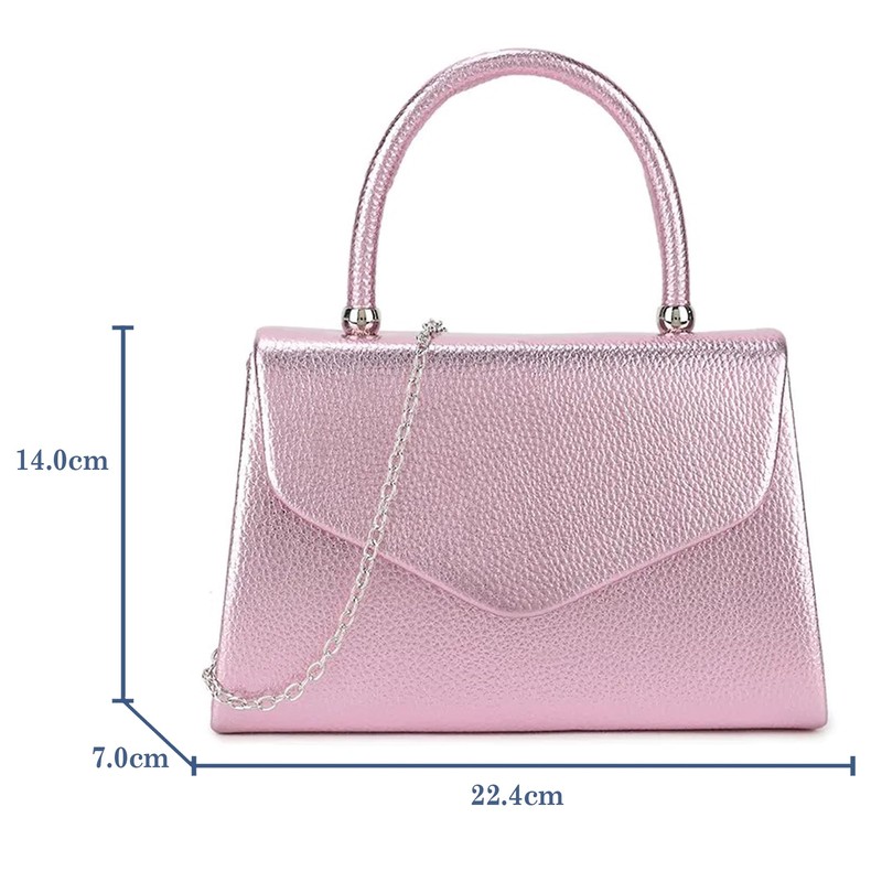 Faux Leather Plain Tote Style Top Handle Bridal Prom Wedding