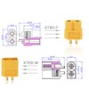 JFtech XT60 Connectors Male & Female Plug RC Battery Connector