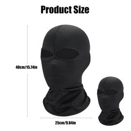 Dinghaole 2 Pcs Balaclava Ski Face Mask, Classic Lightweight Black Skimask Headwrap, Balaclavas for Men, Ski Full Face Mask for Sports Motorcycling Cycling Skiing Snowboarding Hiking