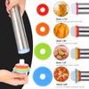 Dandat Rolling Pin with Adjustable Thickness Rings and Silicone Baking