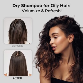 Quick Fresh dry shampoo for oily hair, Volumizing, Instantly Absorbs Oil, Anti-Frizz Non-Greasy Dry Shampoo Spray for Women and Men, No White Cast, Invisible Refreshing Dry Shampoo for All Hair Types