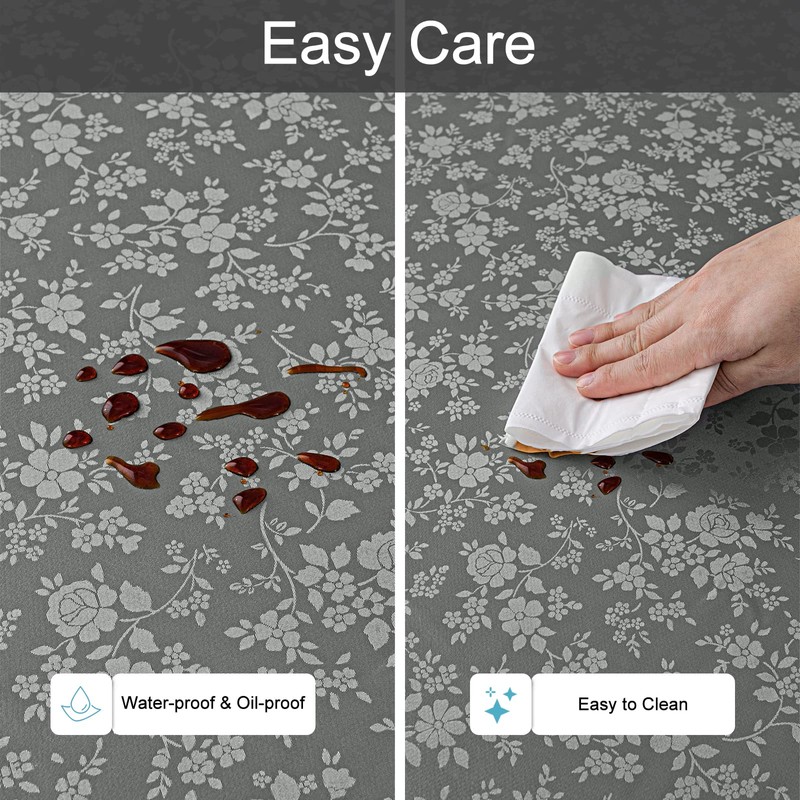 smiry - Mantel de vinilo impermeable, mantel rectangular resistente, mantel