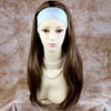 New Heat Resistant Light Brown 3/4 Fall Hair Piece Long