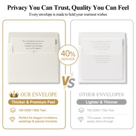 A2 White Envelopes 75 Pack 140gsm Self Seal 4 3/8 x 5 3/4 Inch