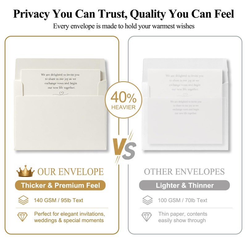 A2 White Envelopes 75 Pack 140gsm Self Seal 4 3/8