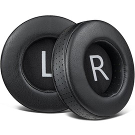 SOULWIT Earpads for Audio Technica ATH-AD2000X/AD2000/A2000X/AD1000X/AD1000/A1000X/AD900X/AD900/A900X/A900/AD700X/AD700/A700X/A700/AD500X/AD500/A500X/A500, Soft Protein Leather Ear Pads Cushion-Black