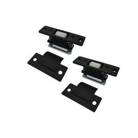 QCAA Pestillo de rodillo silencioso ajustable de latón macizo, negro mate, fabricado en Taiwán, paquete de 2