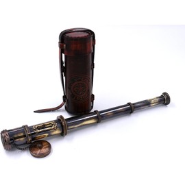 SKYNOTCH Vintage Ship Brass Telescope Marine Sailor Watching and Trekking Royal Navy Device Maritime Designer Nautical Replica