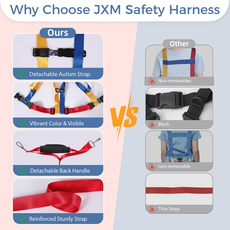Safety Harness Leash for Big Kids with Autism and Special