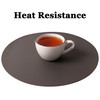 Wipeable Placemats and Coasters Leather Table Mats Waterproof Heat-Resistant Easy