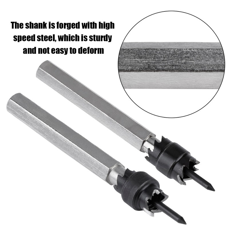 2Pcs High Speed Steel Rotary Spot Weld Drill Cutter Remover