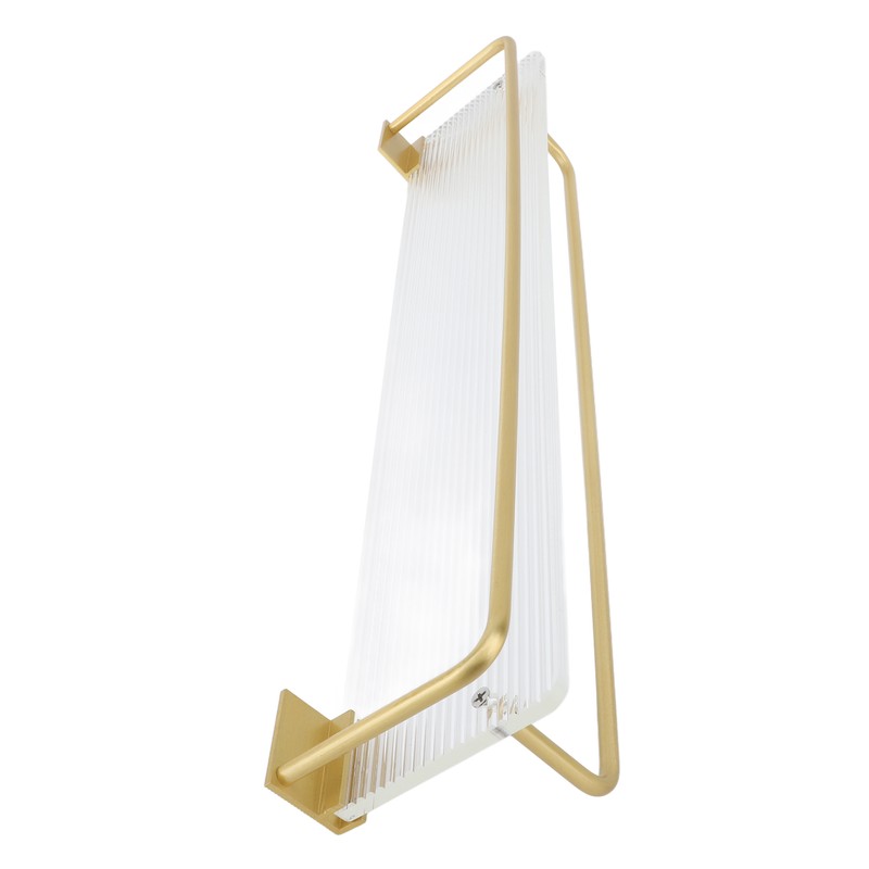 Bathroom Towel Rack Holder Acrylic Wall Mounted Hanging Storage Shelf
