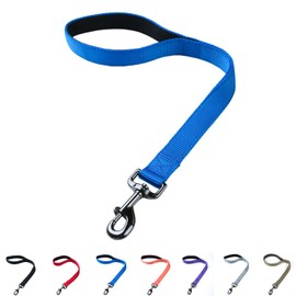 Cyclpet Premium18 Inches Nylon Short Dog Leash with Heavy Duty Clip and Soft Padded Handle for Large Medium Breed Dogs Daily Use Jogging,Walking,Training etc... (18 Inches, Classic Blue)