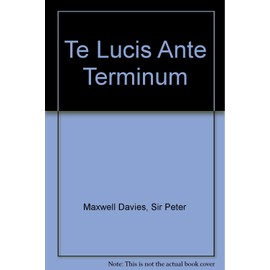 Te Lucis Ante Terminum: op. 15. mixed choir and chamber orchestra. Partition d'étude.