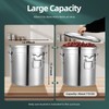 KONKENIE 21L Stainless Steel Airtight Canister Rice Cereal Grain Canisters